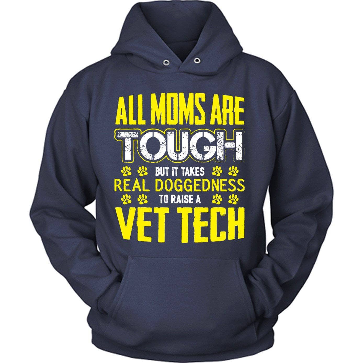 Yellow Tough Vet Tech Mom