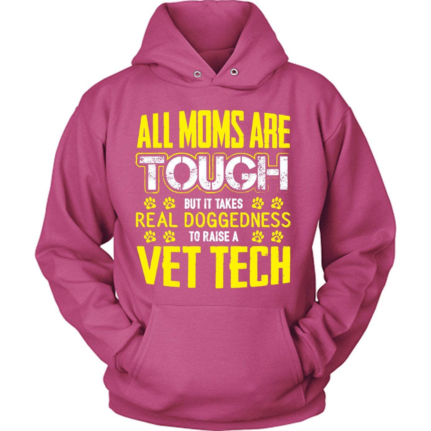 Yellow Tough Vet Tech Mom