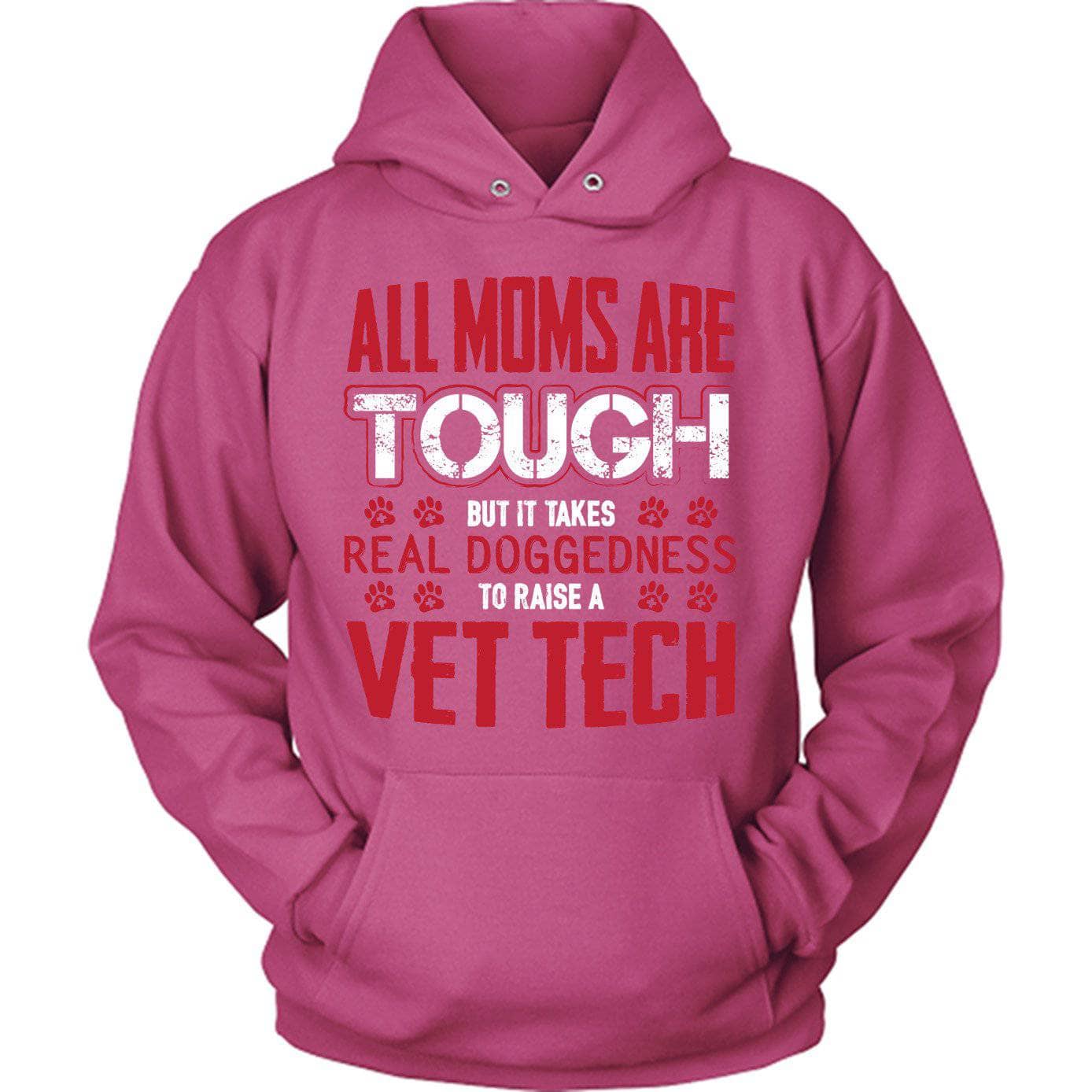 Red Tough Vet Tech Mom