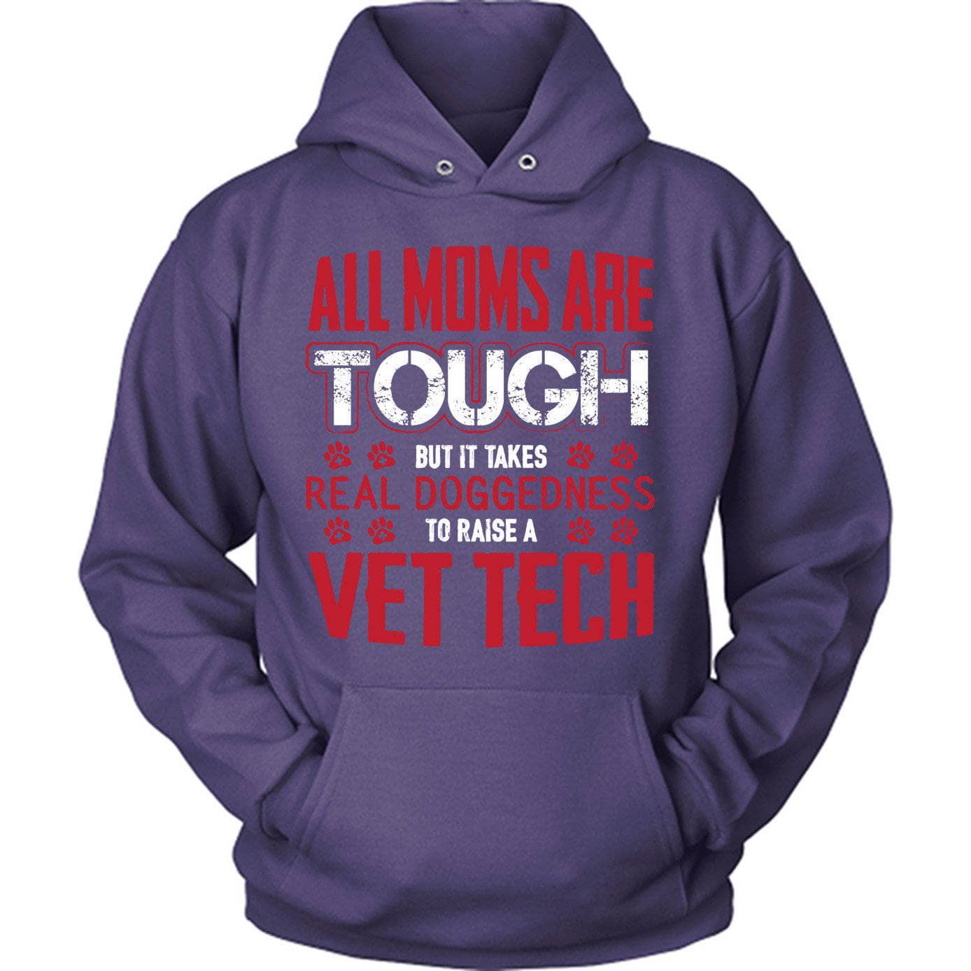 Red Tough Vet Tech Mom