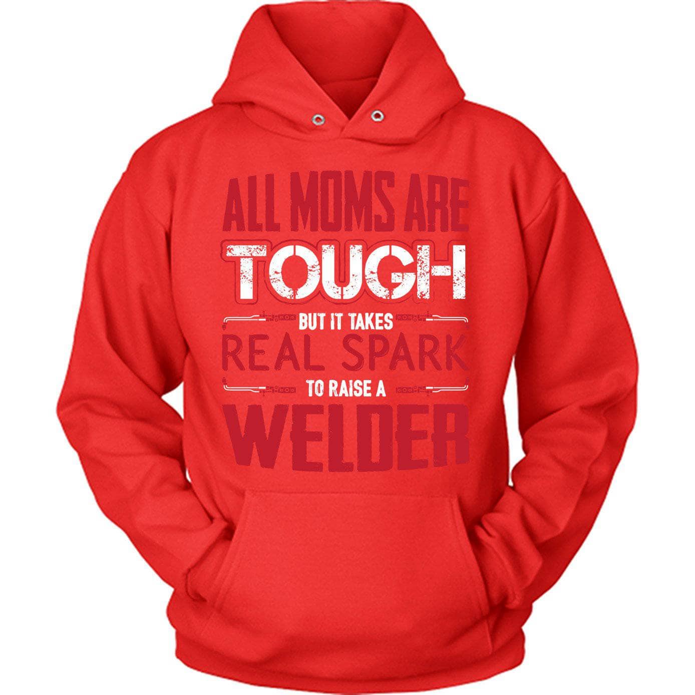 Red Tough Welder Mom