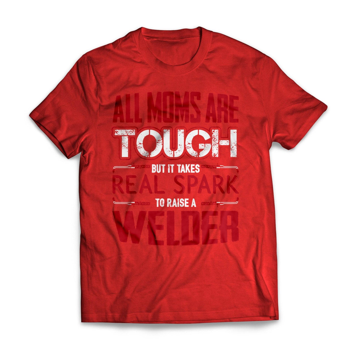 Red Tough Welder Mom