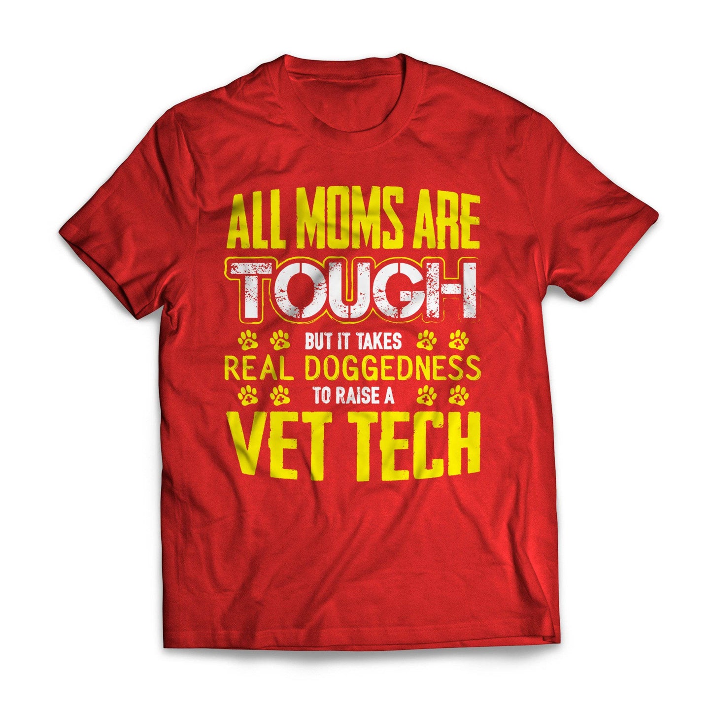 Yellow Tough Vet Tech Mom