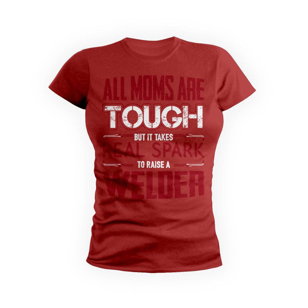 Red Tough Welder Mom